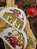 Wooden Acorn Gnome Silhouette - Waldorf Window