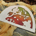 Wooden Acorn Gnome Silhouette - Waldorf Window
