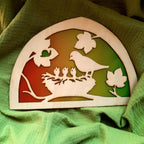 Wooden Birds Nest Silhouette - Waldorf Window