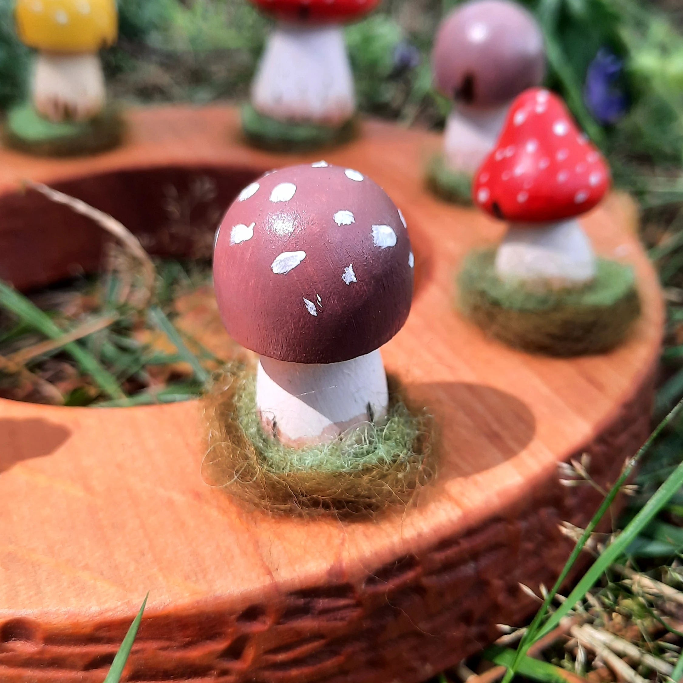 Brown with spots mushroom Celebration Ring Ornament