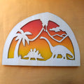 Wooden Dinosaurs Silhouette - Waldorf Window