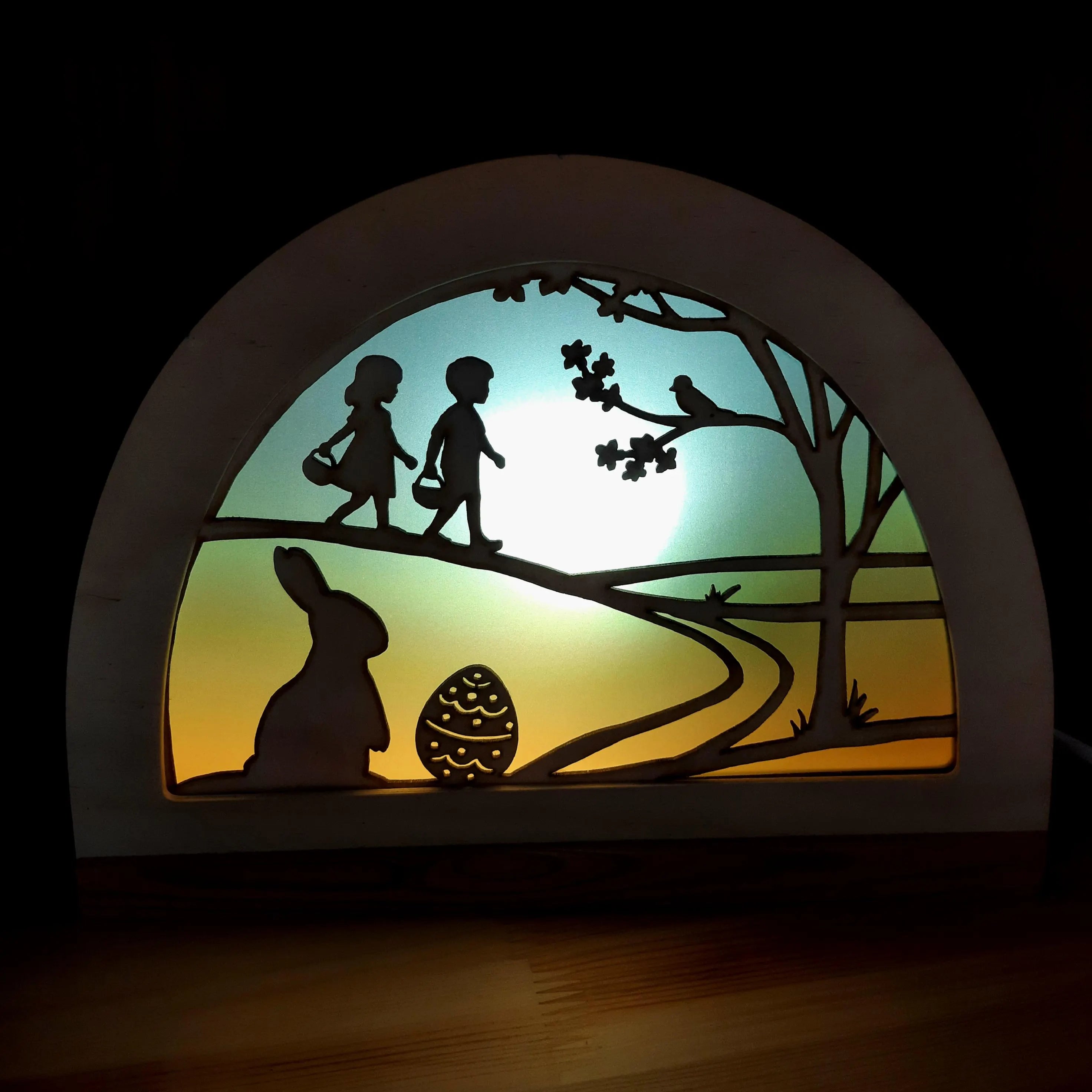 Wooden Easter Silhouette - Waldorf Window
