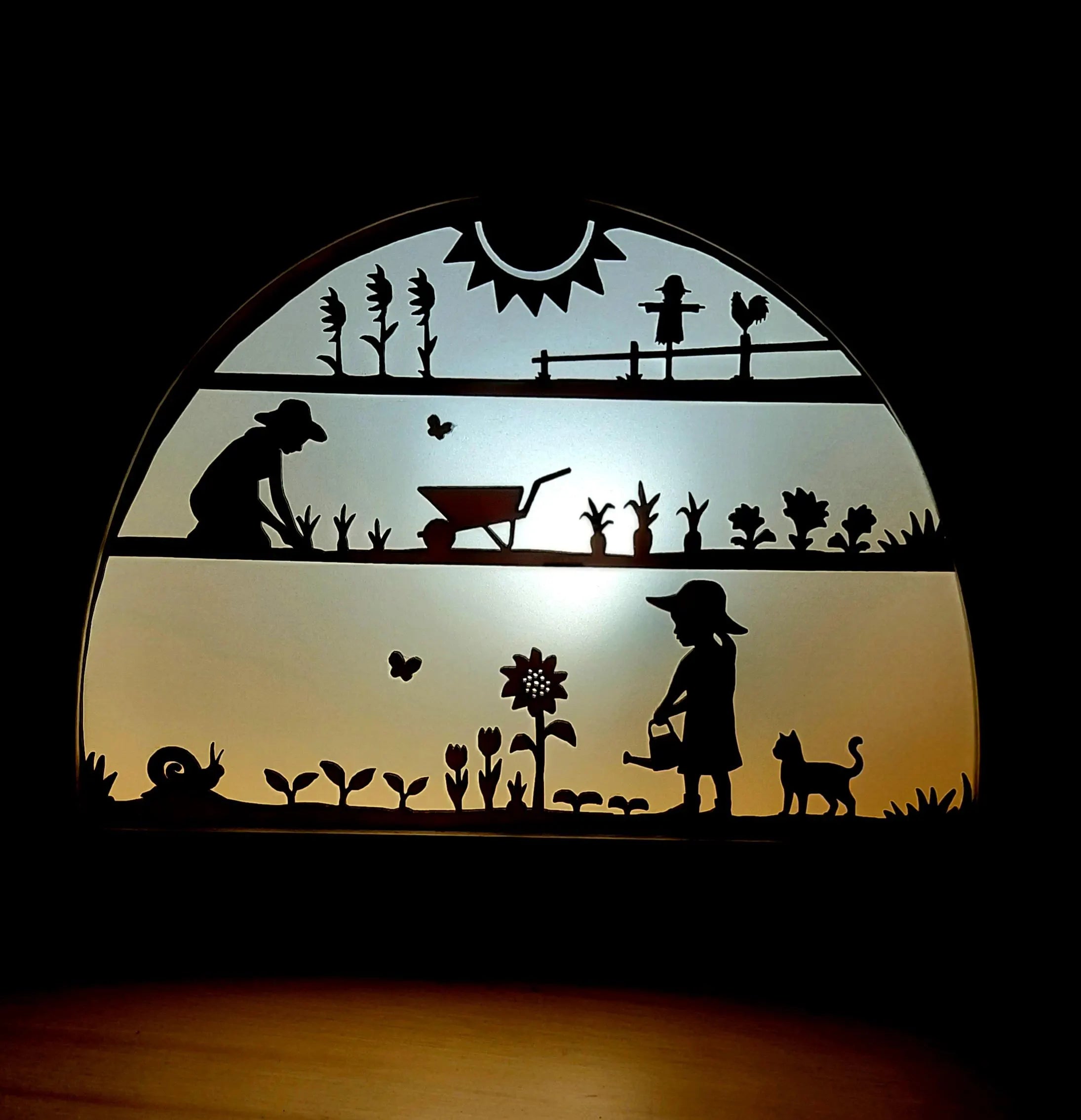 Wooden Gardening Silhouette - Waldorf Window