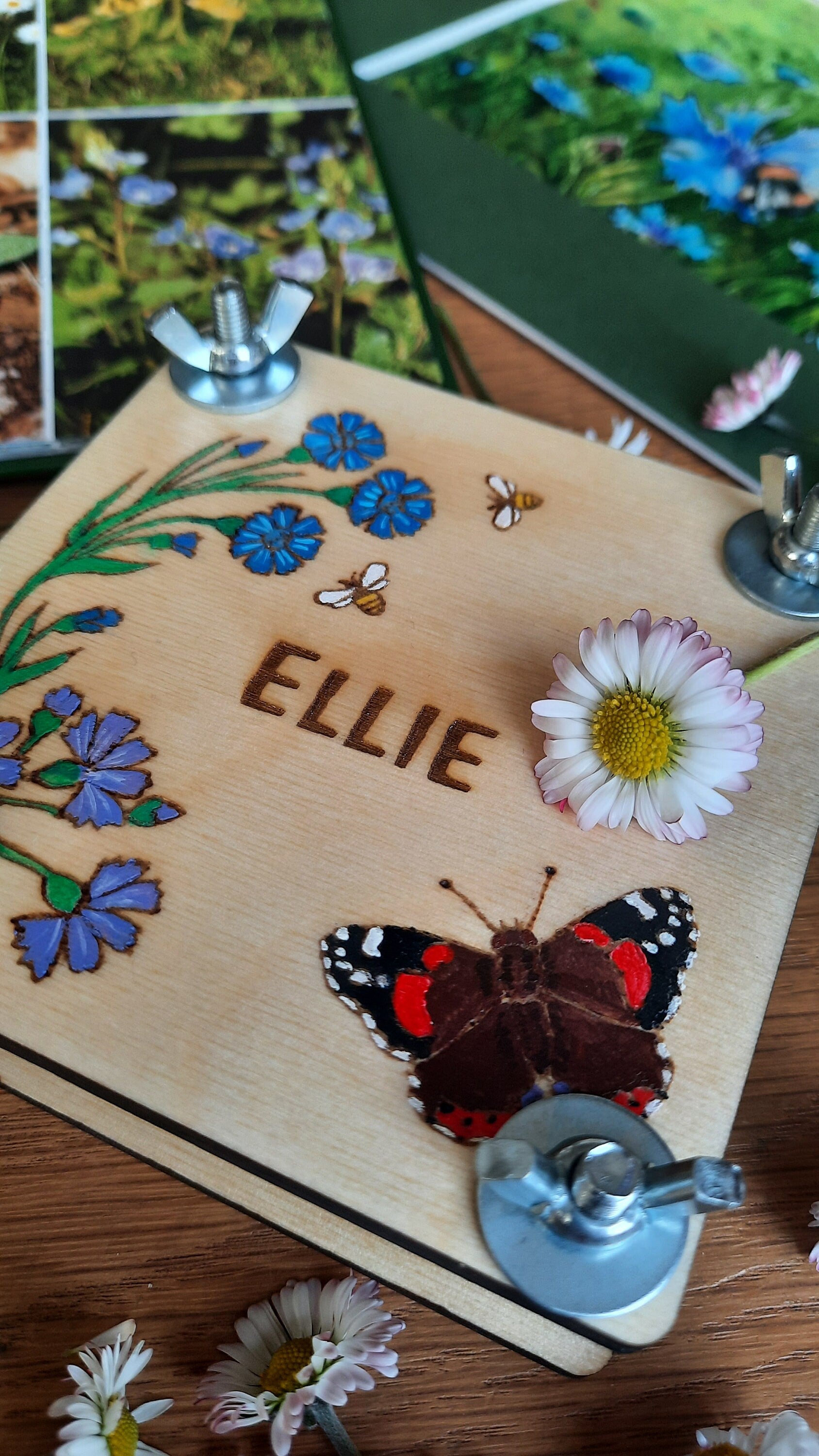 Pocket Flower Press - personalised (optional)