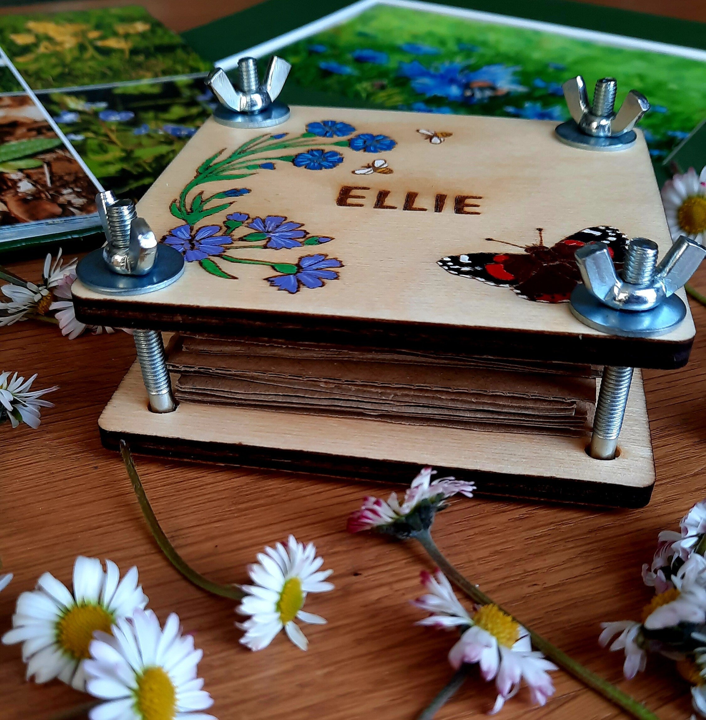Pocket Flower Press - personalised (optional)