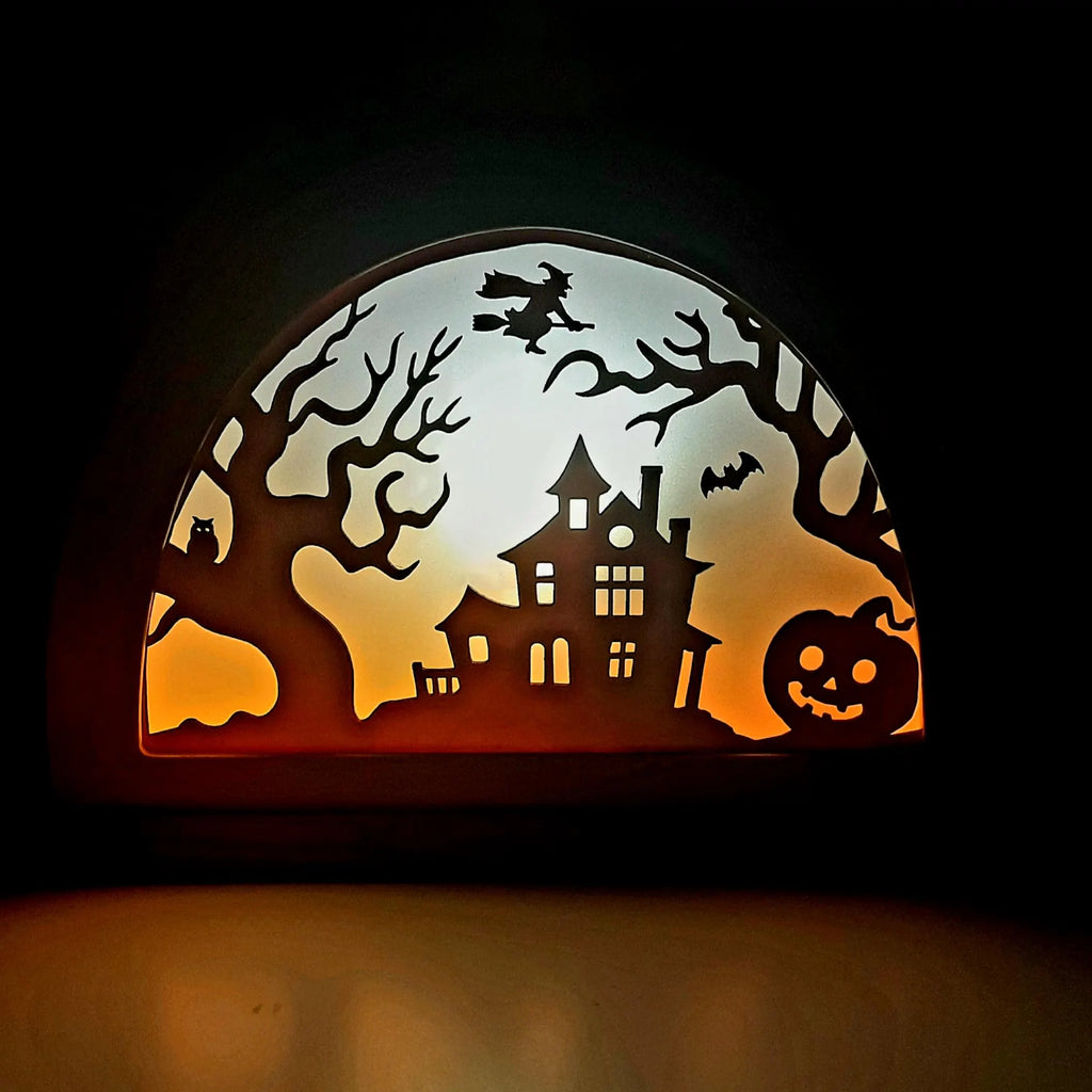 Wooden Halloween Silhouette - Waldorf Window
