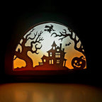 Wooden Halloween Silhouette - Waldorf Window