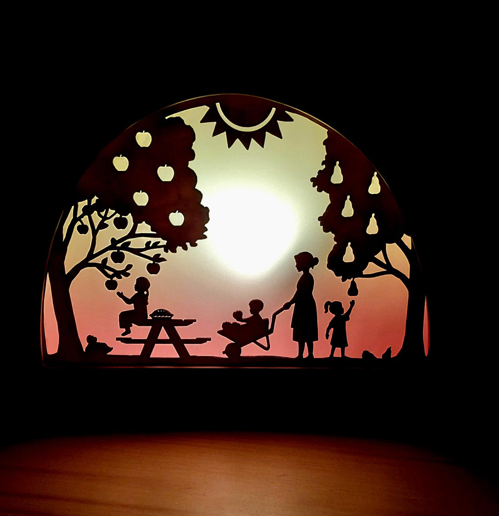 Wooden Harvesttime Silhouette - Waldorf Window