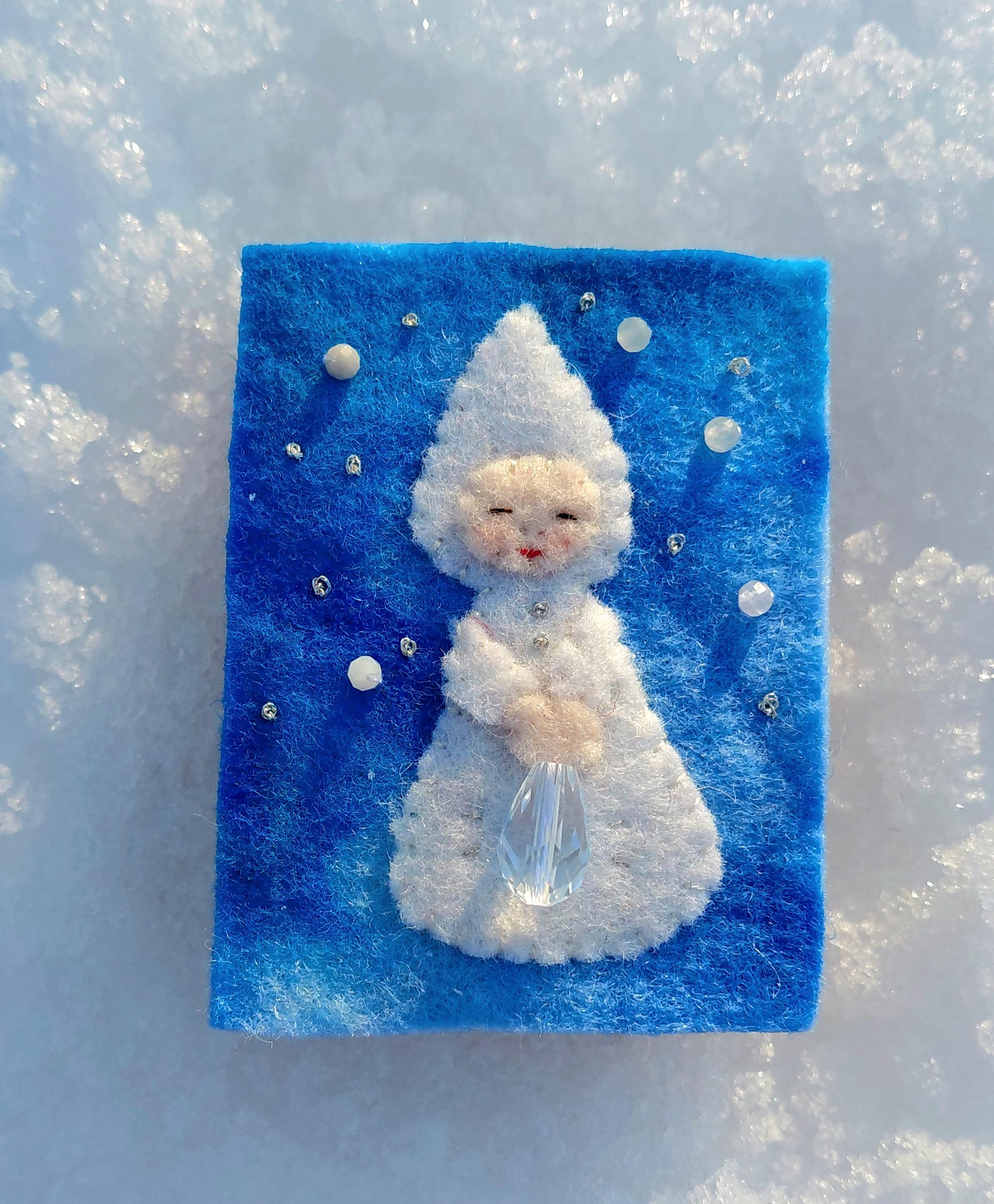 Winter Woolfelt Matchboxes