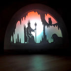 Wooden King Winter Silhouette - Waldorf Window