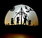 Wooden May Day Silhouette - Waldorf Window