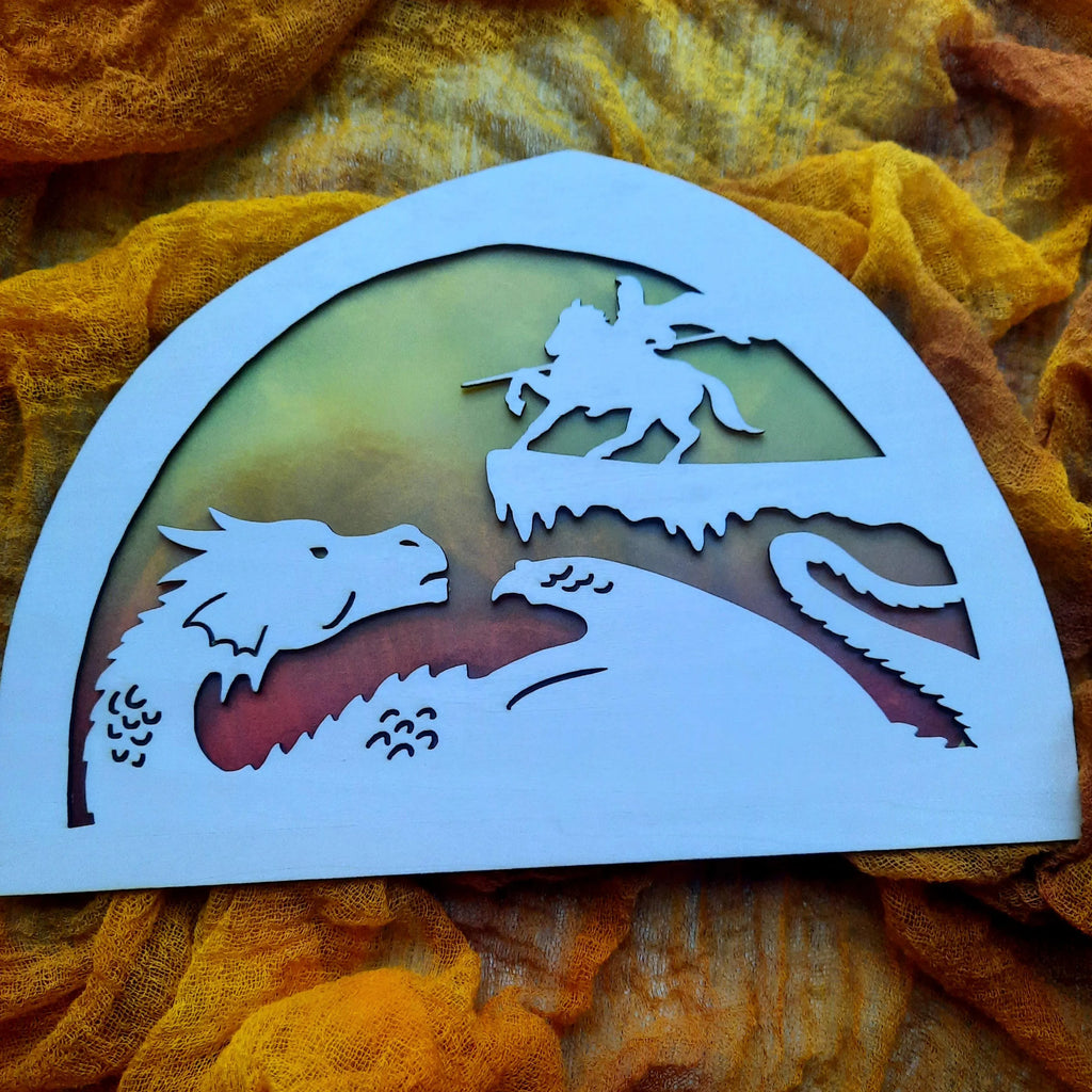 Wooden Michaelmas Silhouette - Waldorf Window