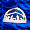 Wooden Nativity Silhouette - Waldorf Window