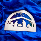 Wooden Nativity Silhouette - Waldorf Window