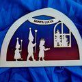 Wooden Saint Lucy Silhouette - Waldorf Window