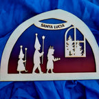 Wooden Saint Lucy Silhouette - Waldorf Window