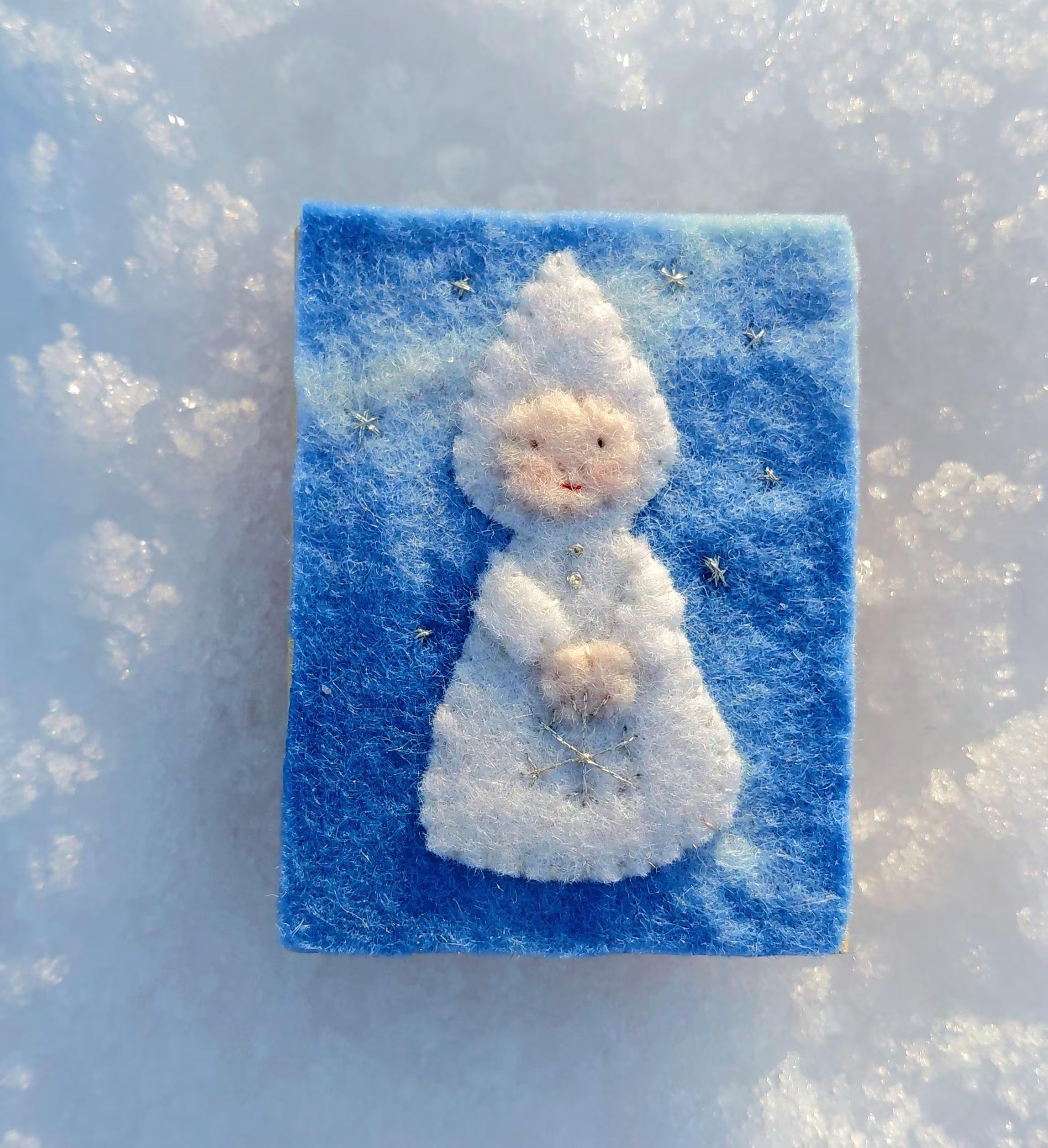 Winter Woolfelt Matchboxes
