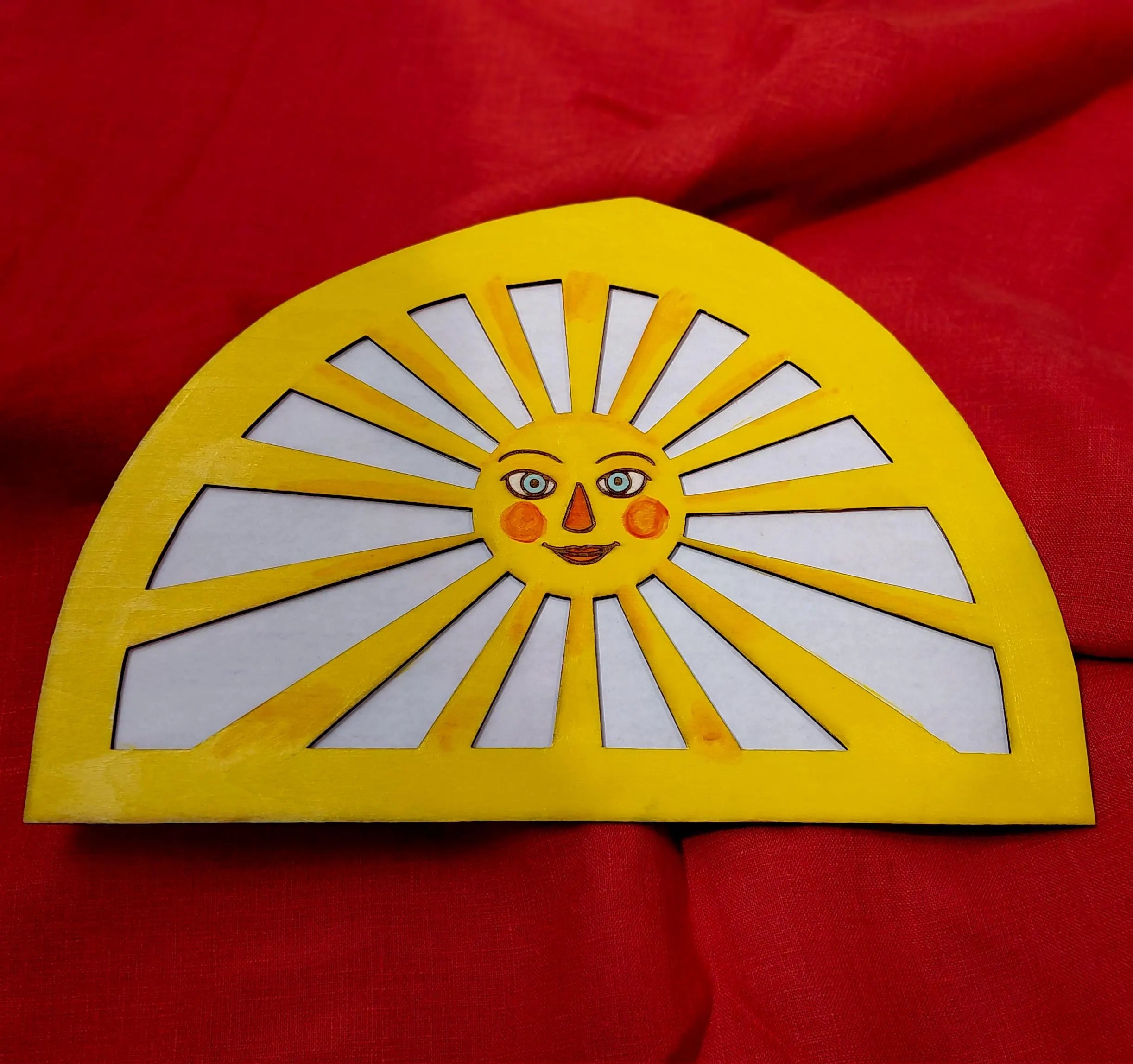 Wooden Sun Silhouette - Waldorf Window