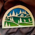 Wooden Winter Fun Silhouette - Waldorf Window