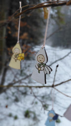 Wooden Flower Gnomes, set of 4