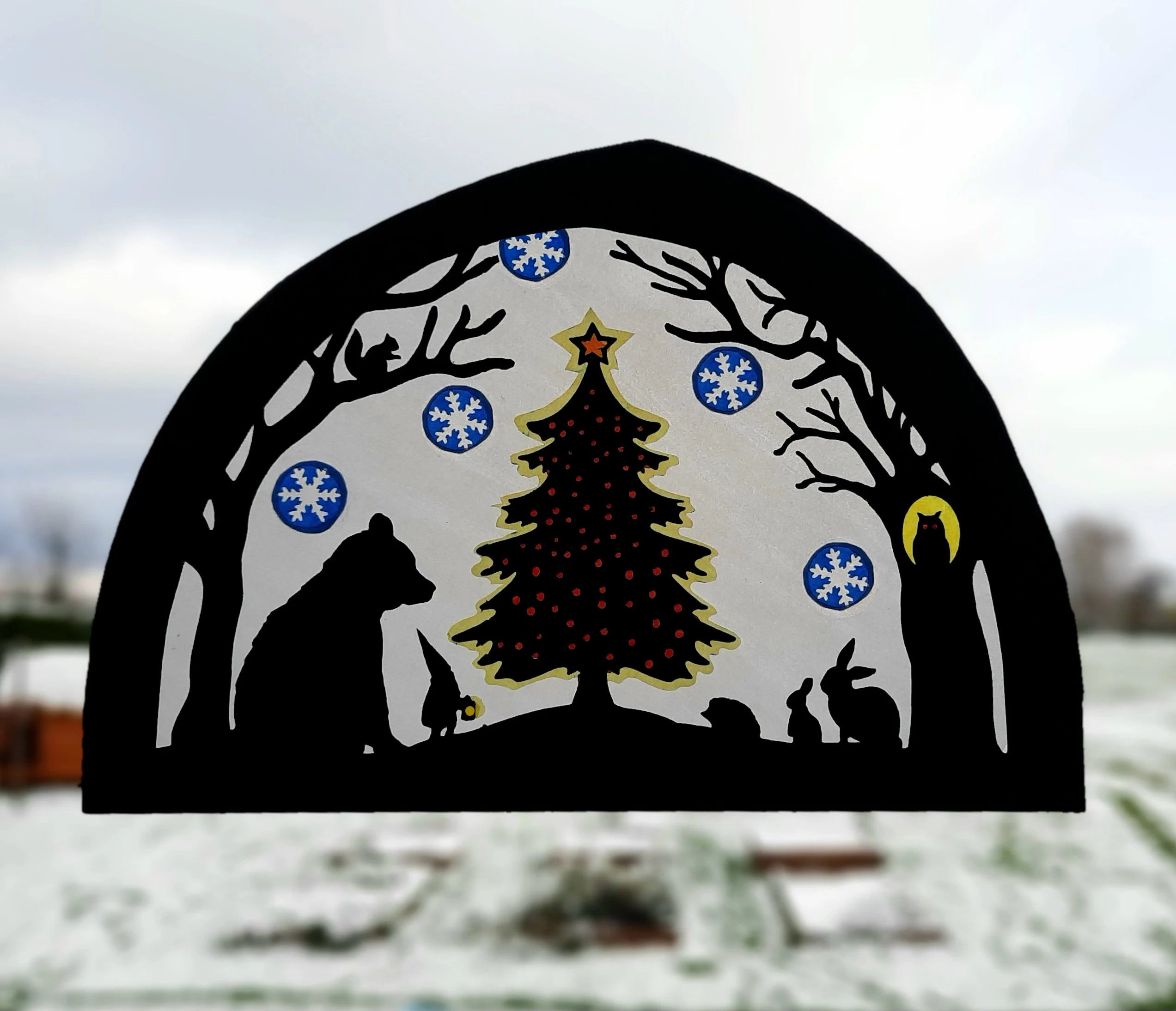 Christmas in the Forest Transparency template - digital download