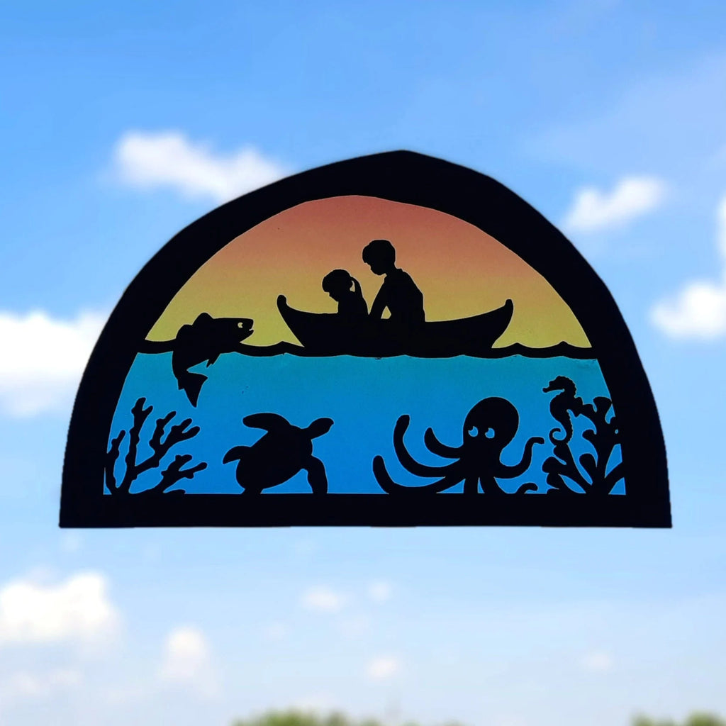 Underwater scene Transparency template - digital download