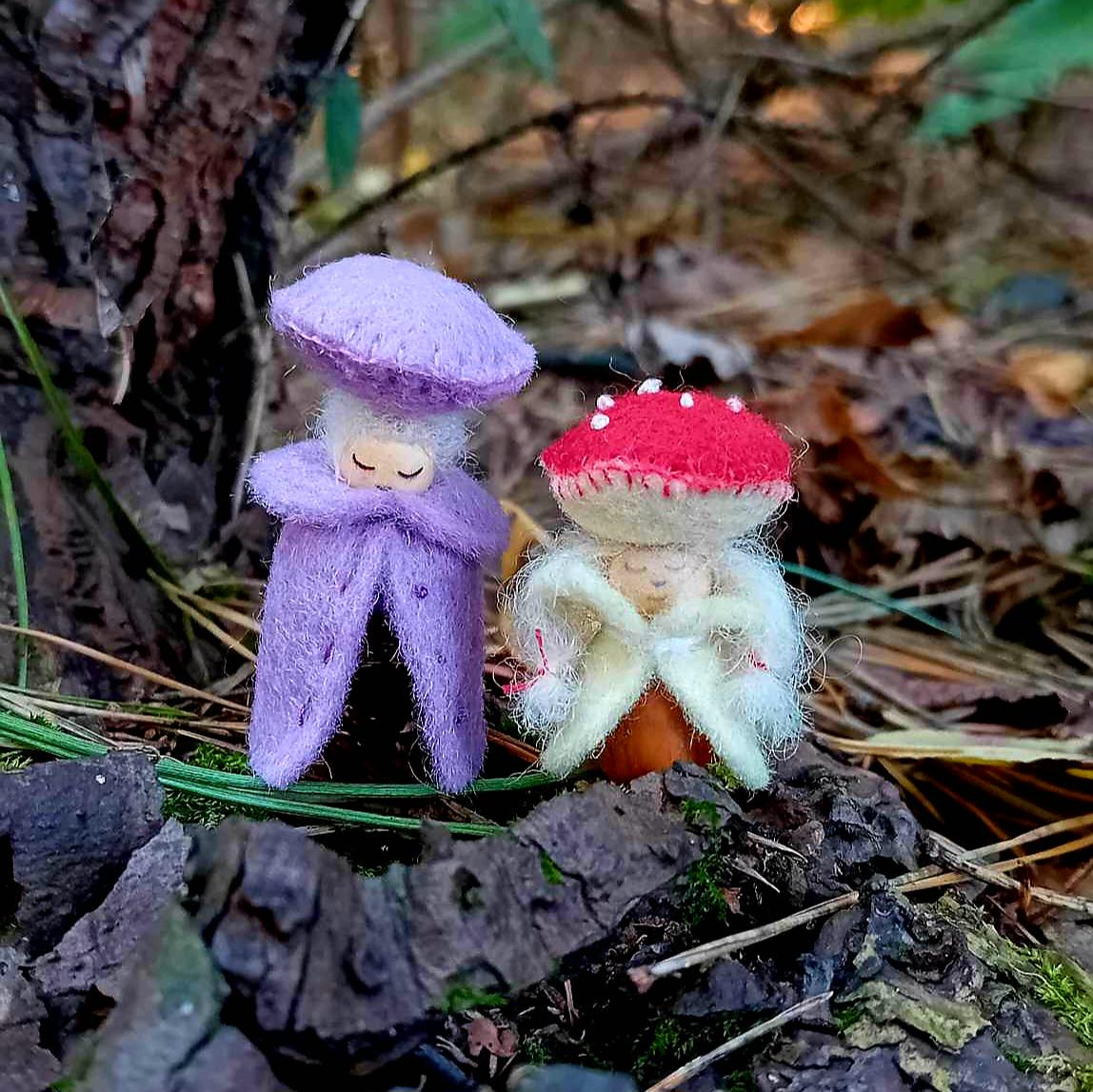 Woolfelt Amethyst Laccaria Acorn Gnome