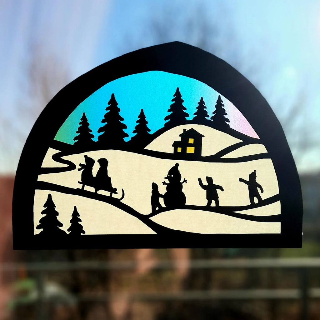 Snow Fun Transparency template - digital download