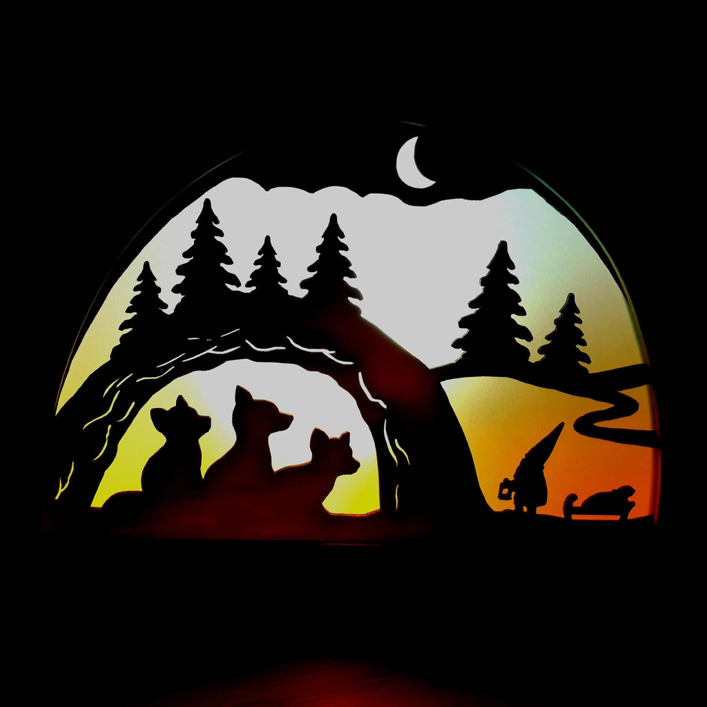 Tomte & Three Foxes Transparency template - digital download