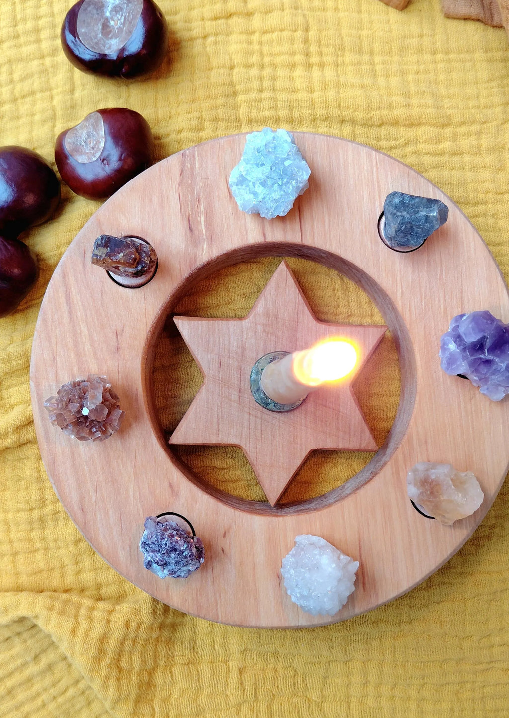 Mountain Crystal Celebration ring Ornament