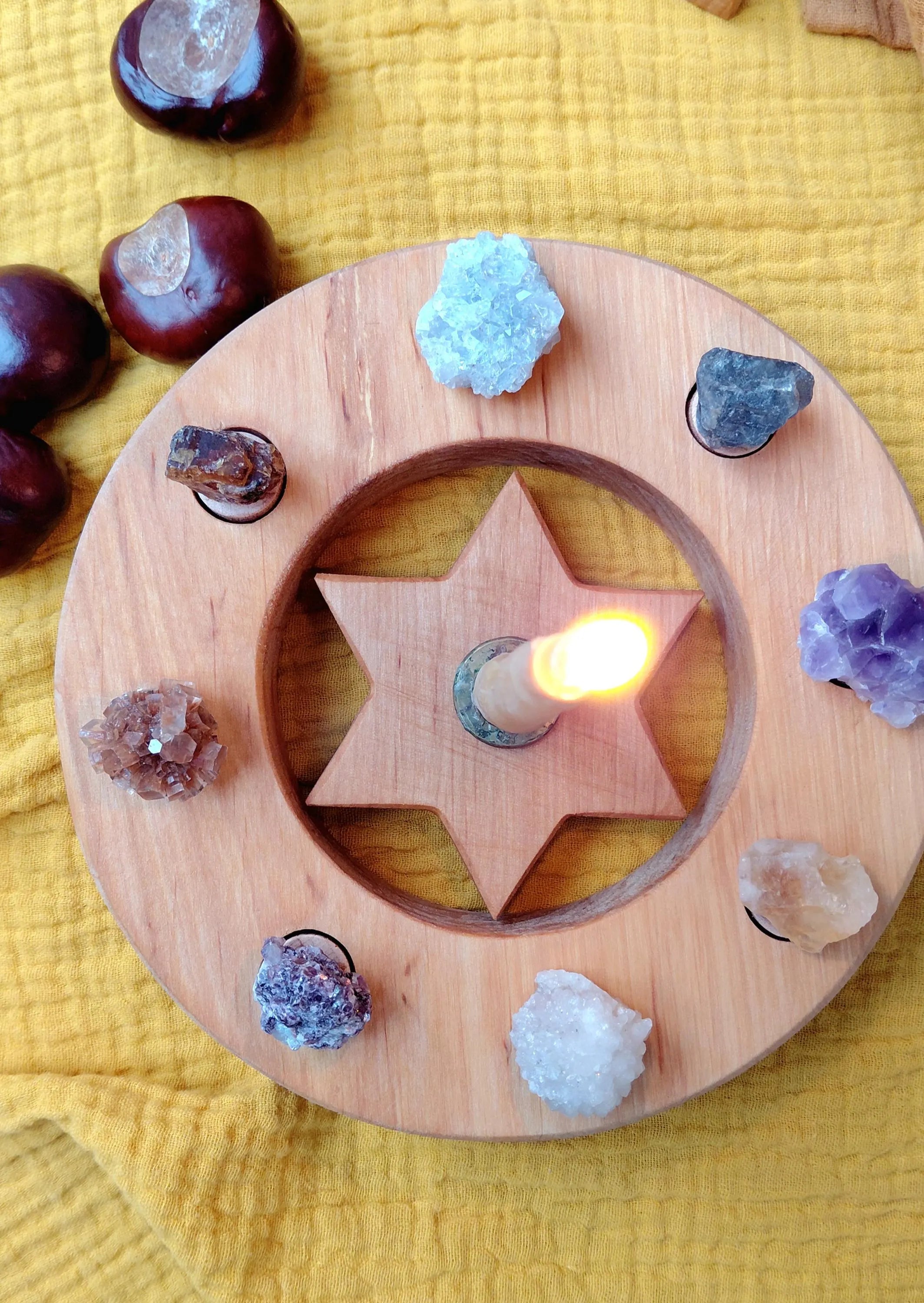 Mountain Crystal Celebration ring Ornament