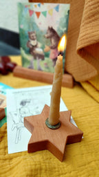 Star Candle Holder - Alderwood