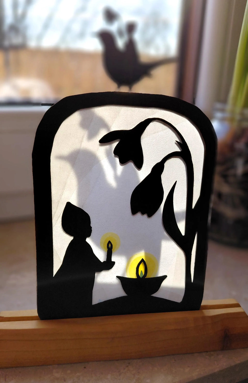 Snowdrop and Gnome Transparency template - digital download