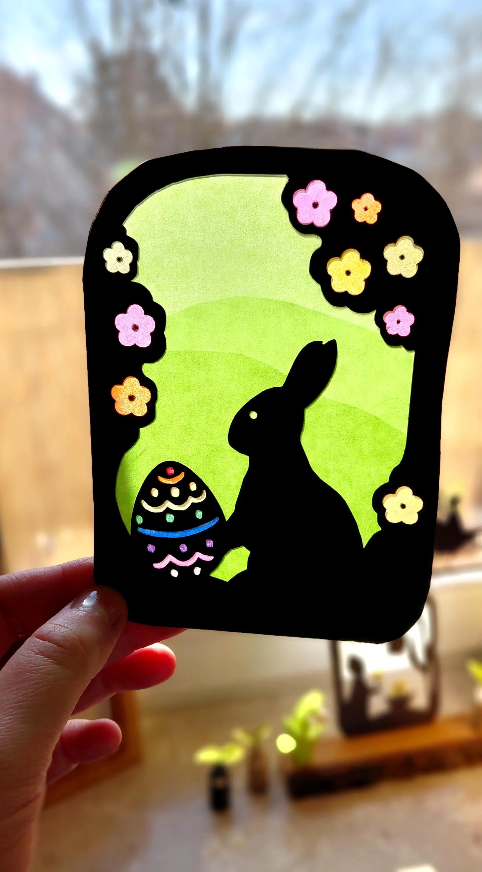 Easter Bunny Transparency template - digital download
