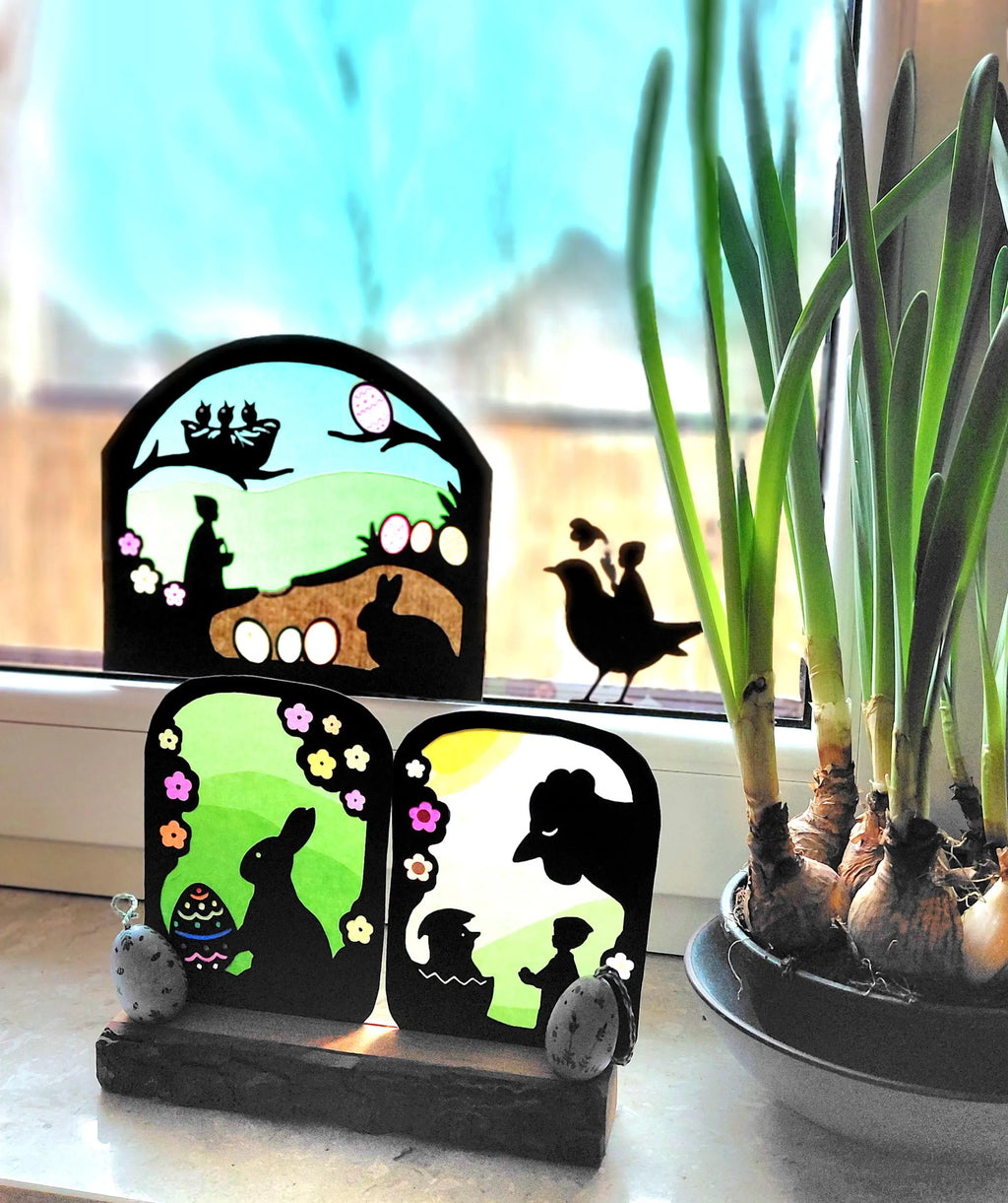 Easter Bunny Transparency template - digital download