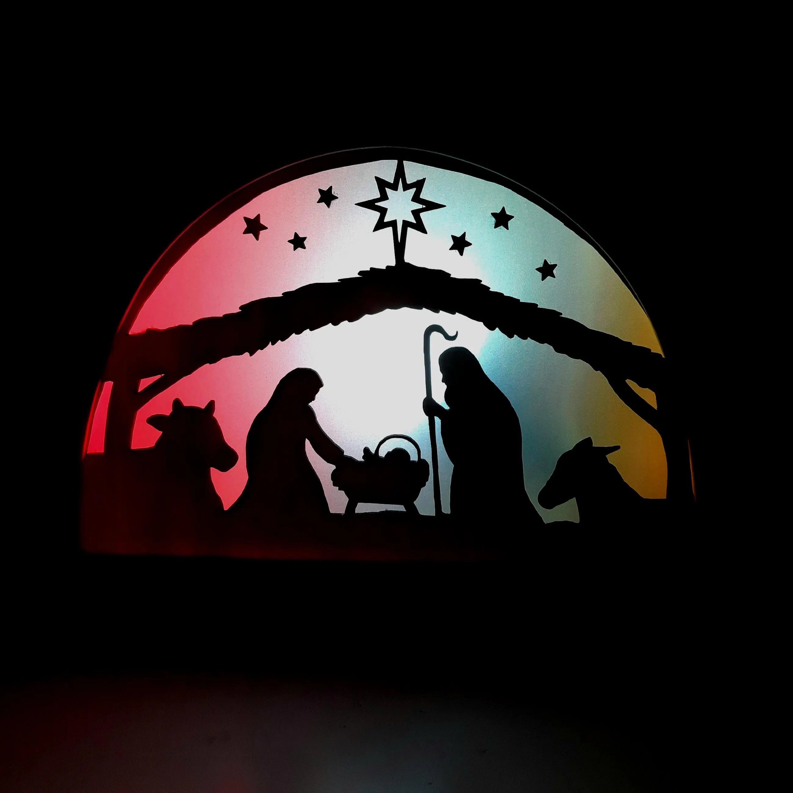 Wooden Nativity Silhouette - Waldorf Window